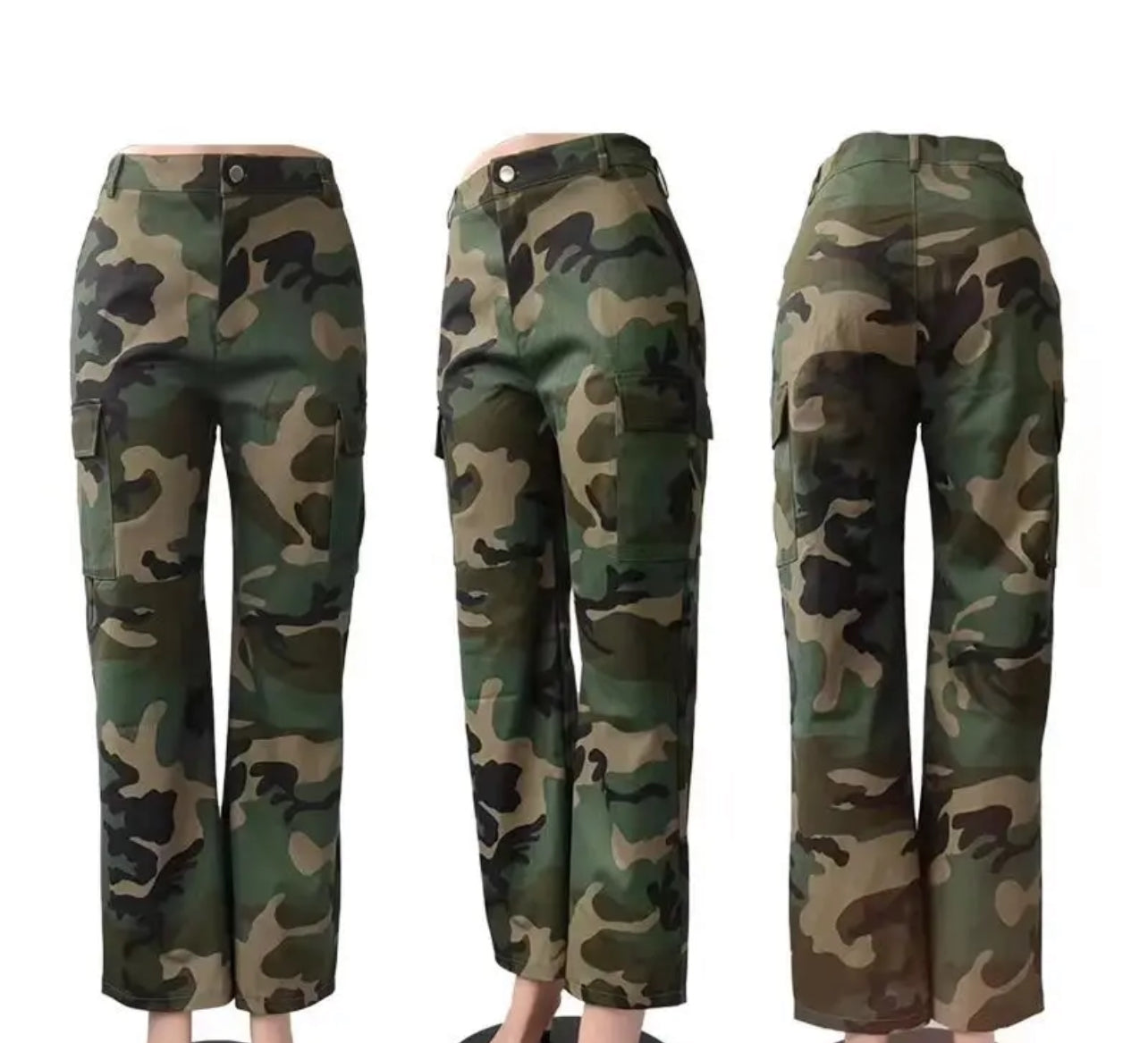 FIERCE FEMME CARGO CAMO PANTS