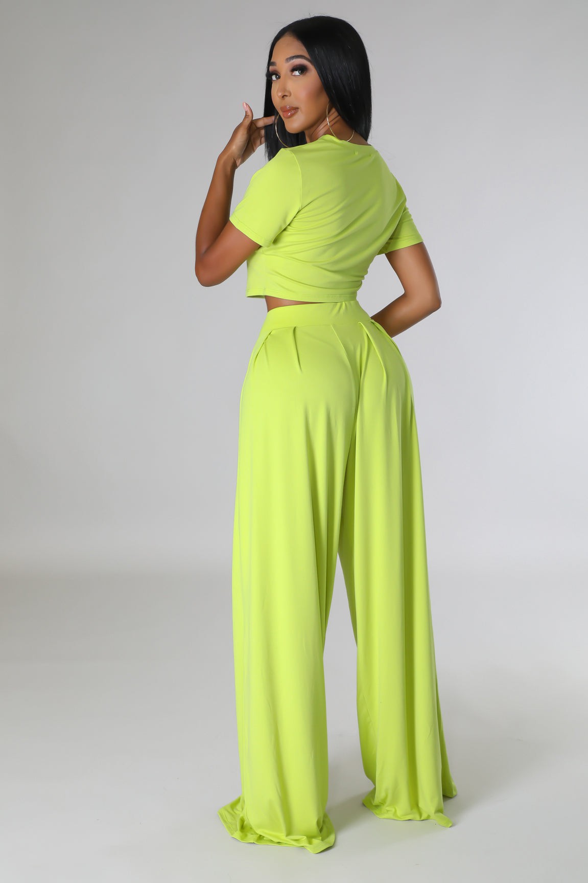 TIFFANY CROP TOP & WIDE LEG PANTS SET