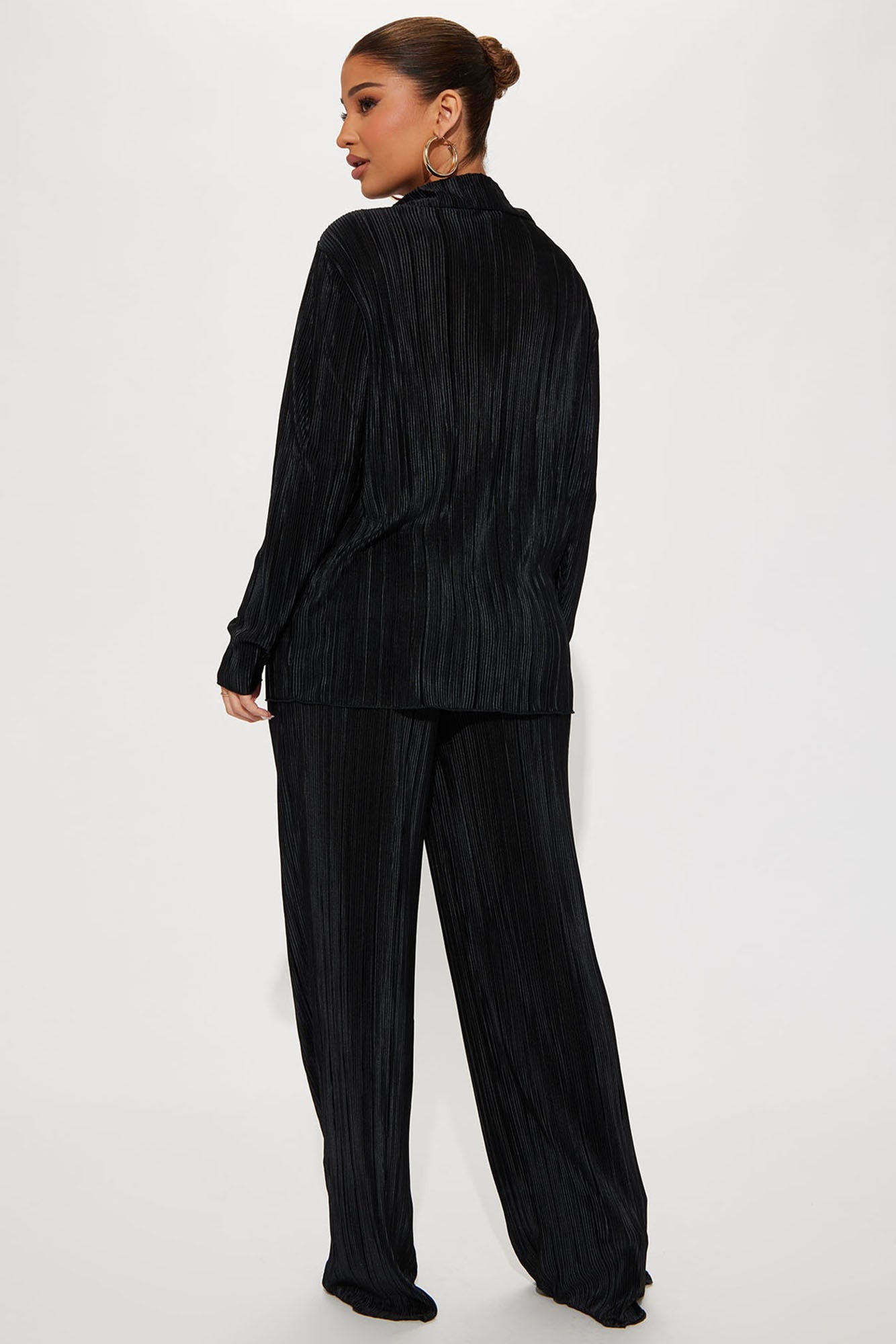 ZINNIA PLEATED SHIRT AND PANTS SET
