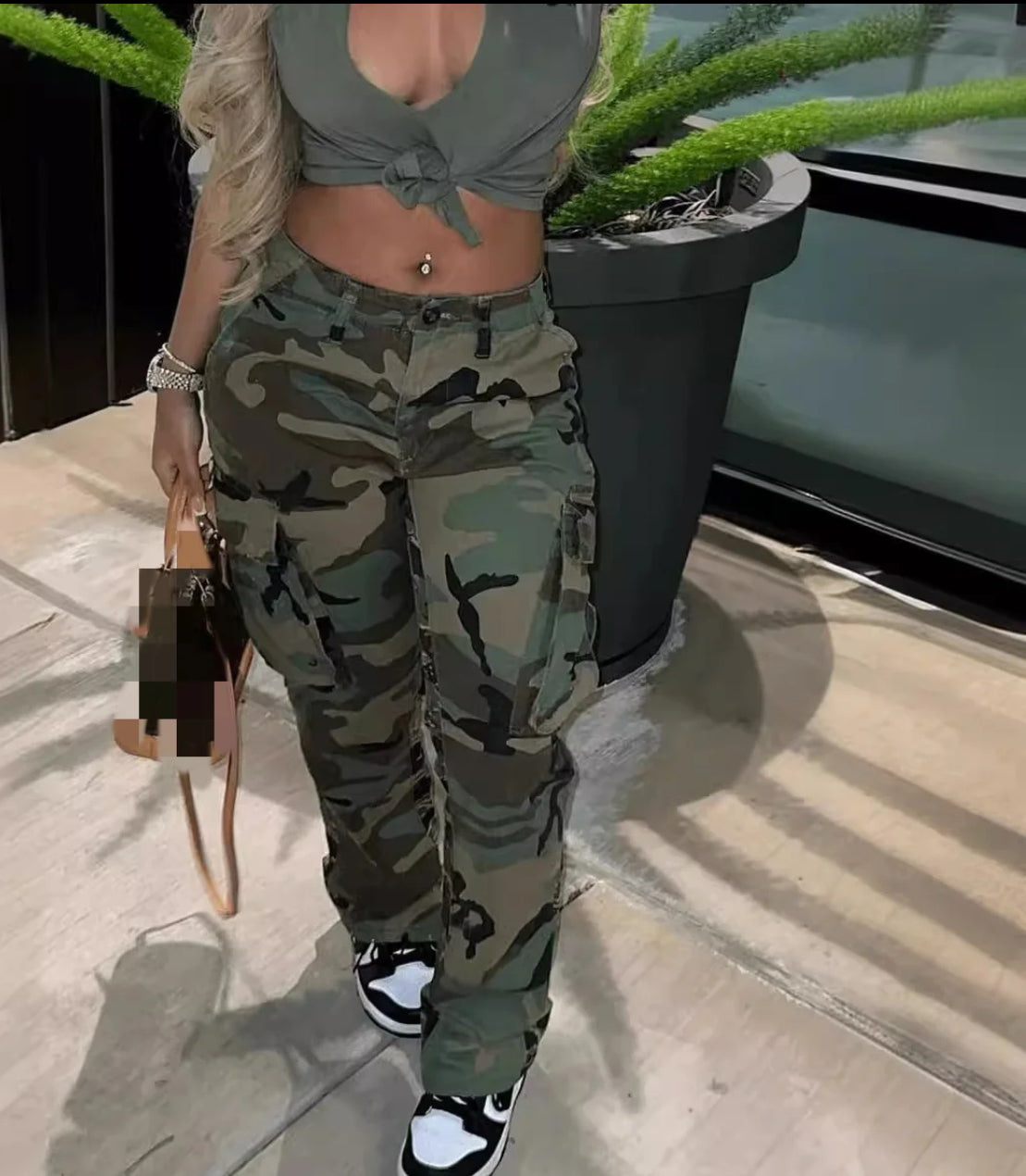FIERCE FEMME CARGO CAMO PANTS