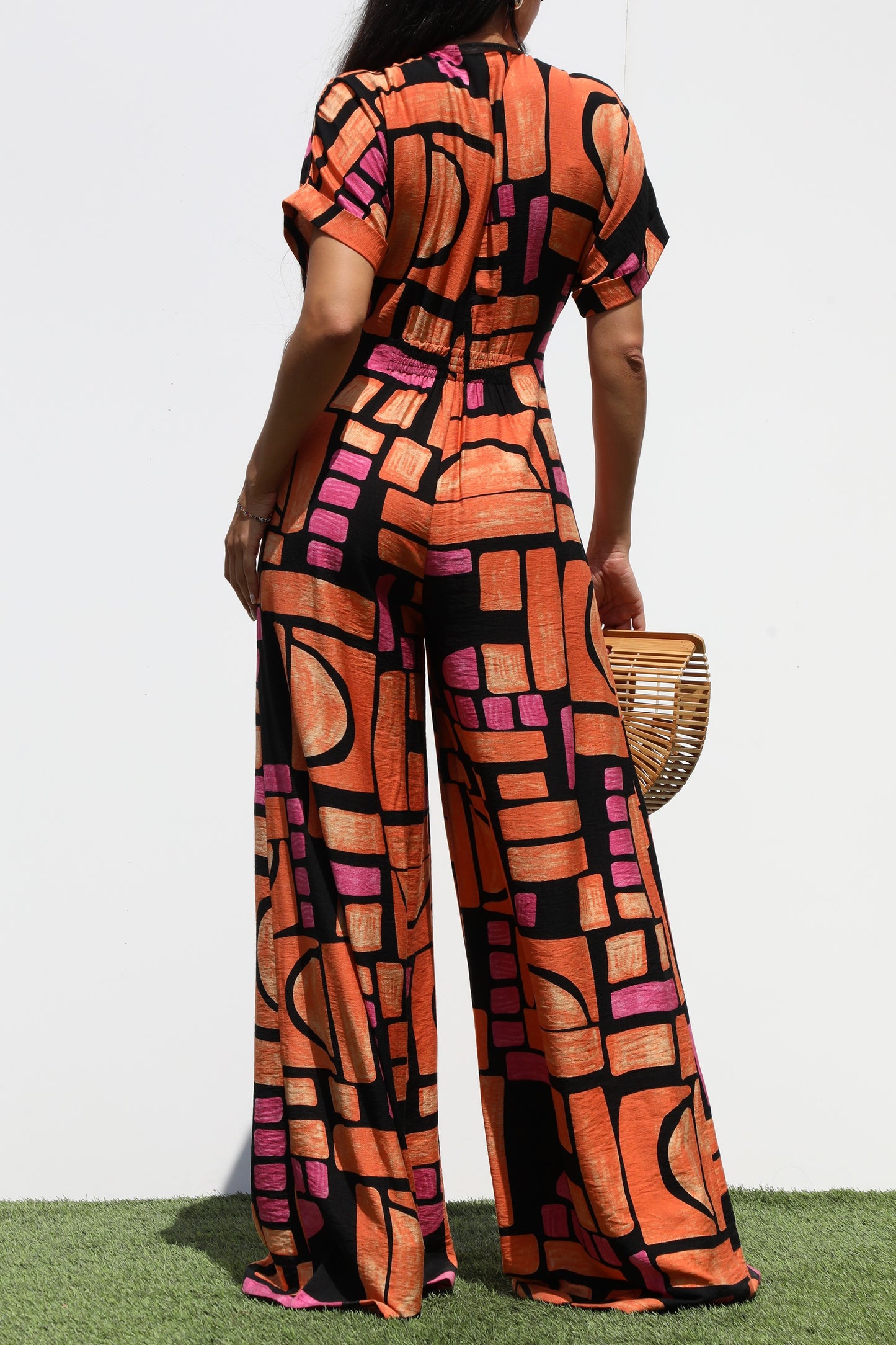 Urban Mosaic Zip Jumpsuit