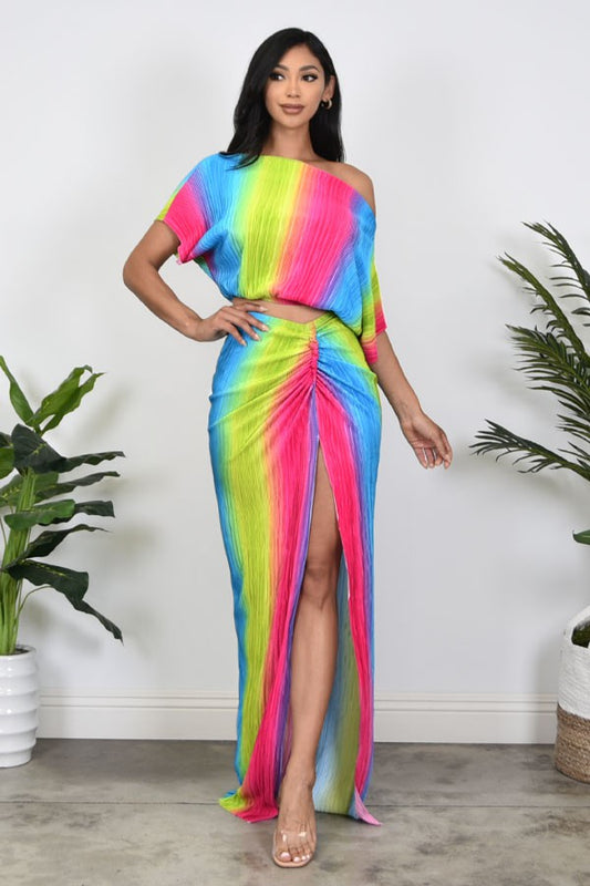 RUMMI RAINBOW 2PC SKIRT SET