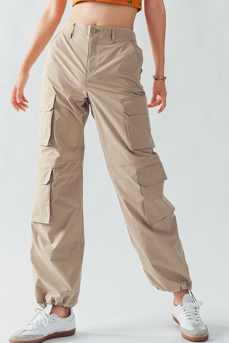 BELLA CARGO POCKET PANTS - KHAKI