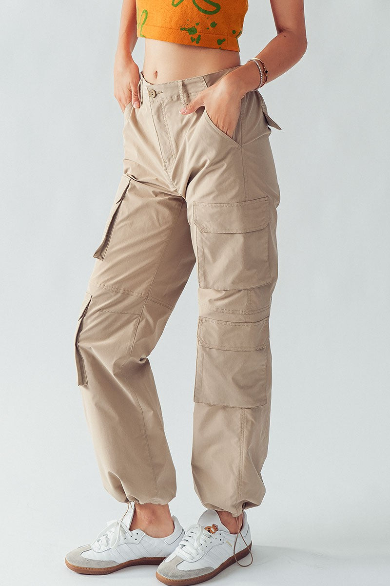 BELLA CARGO POCKET PANTS - KHAKI