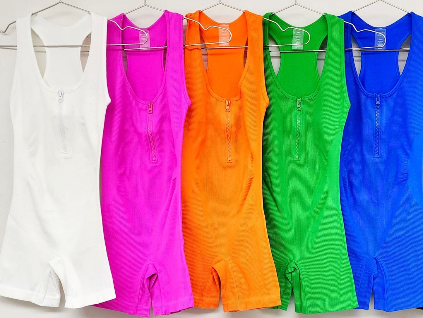 STORMIE HALF ZIP RIB TANK ROMPER